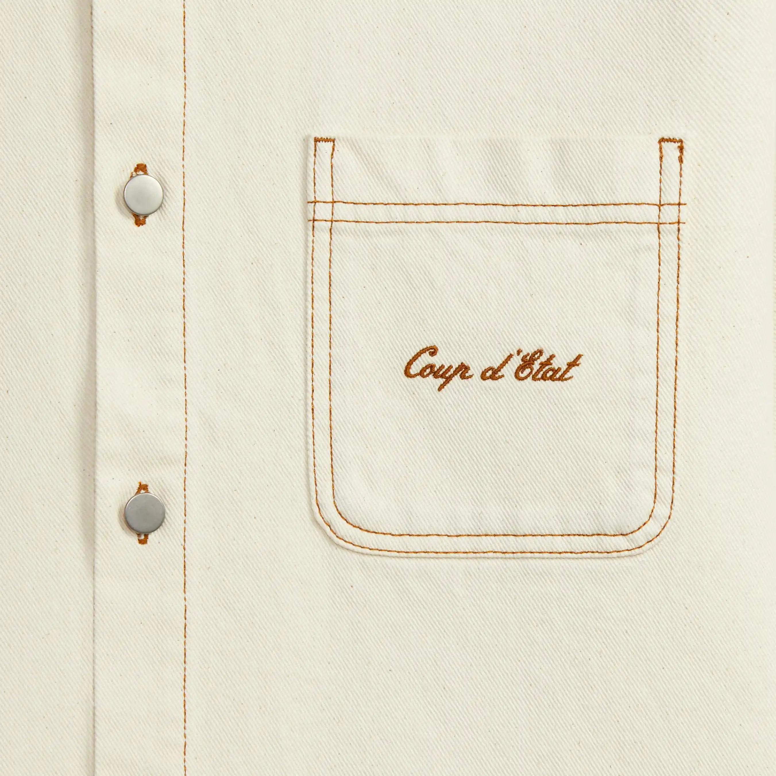 Raw Denim Shirt - Embroidered - Coup D'État Portugal