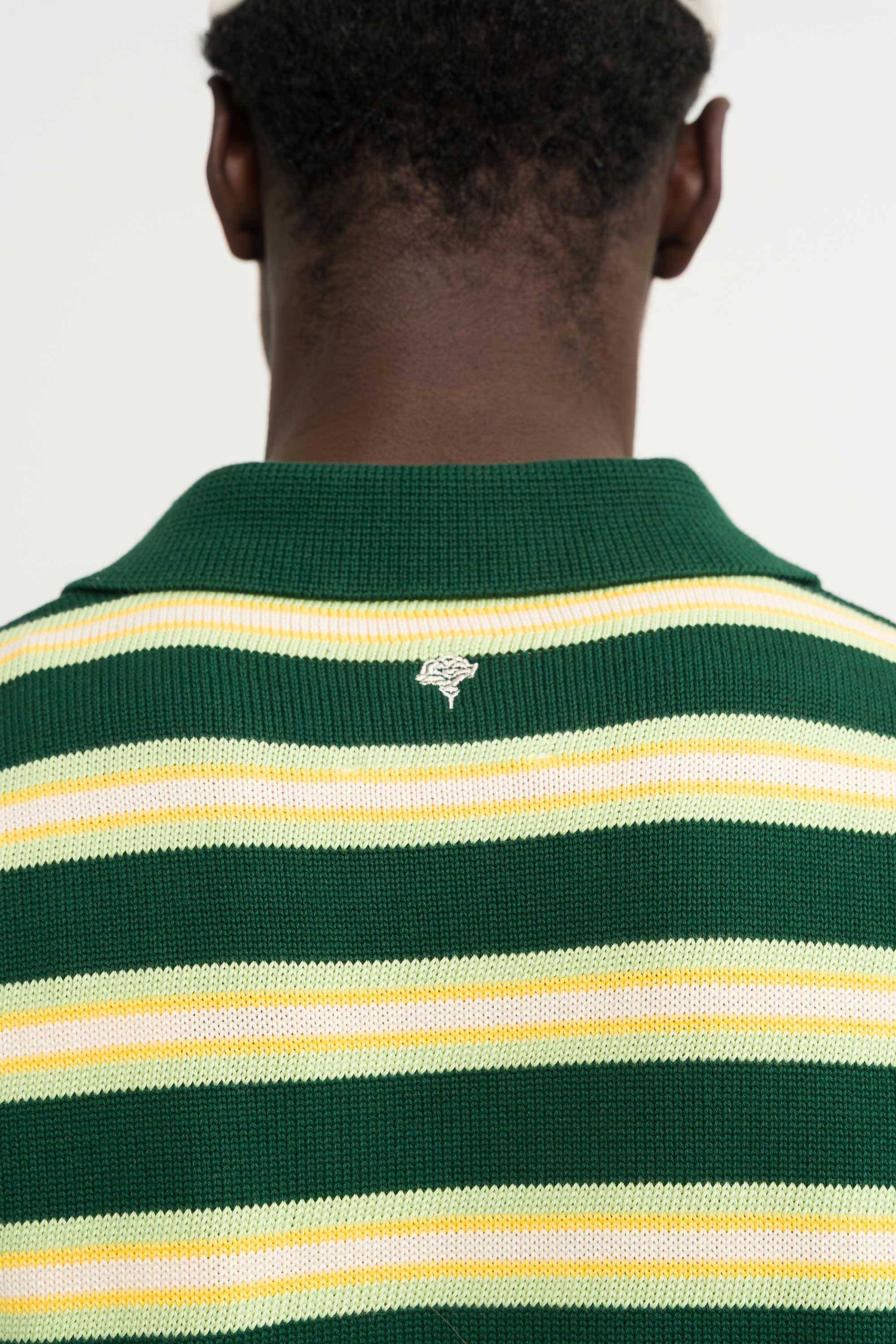 Short Sleeve Striped Polo