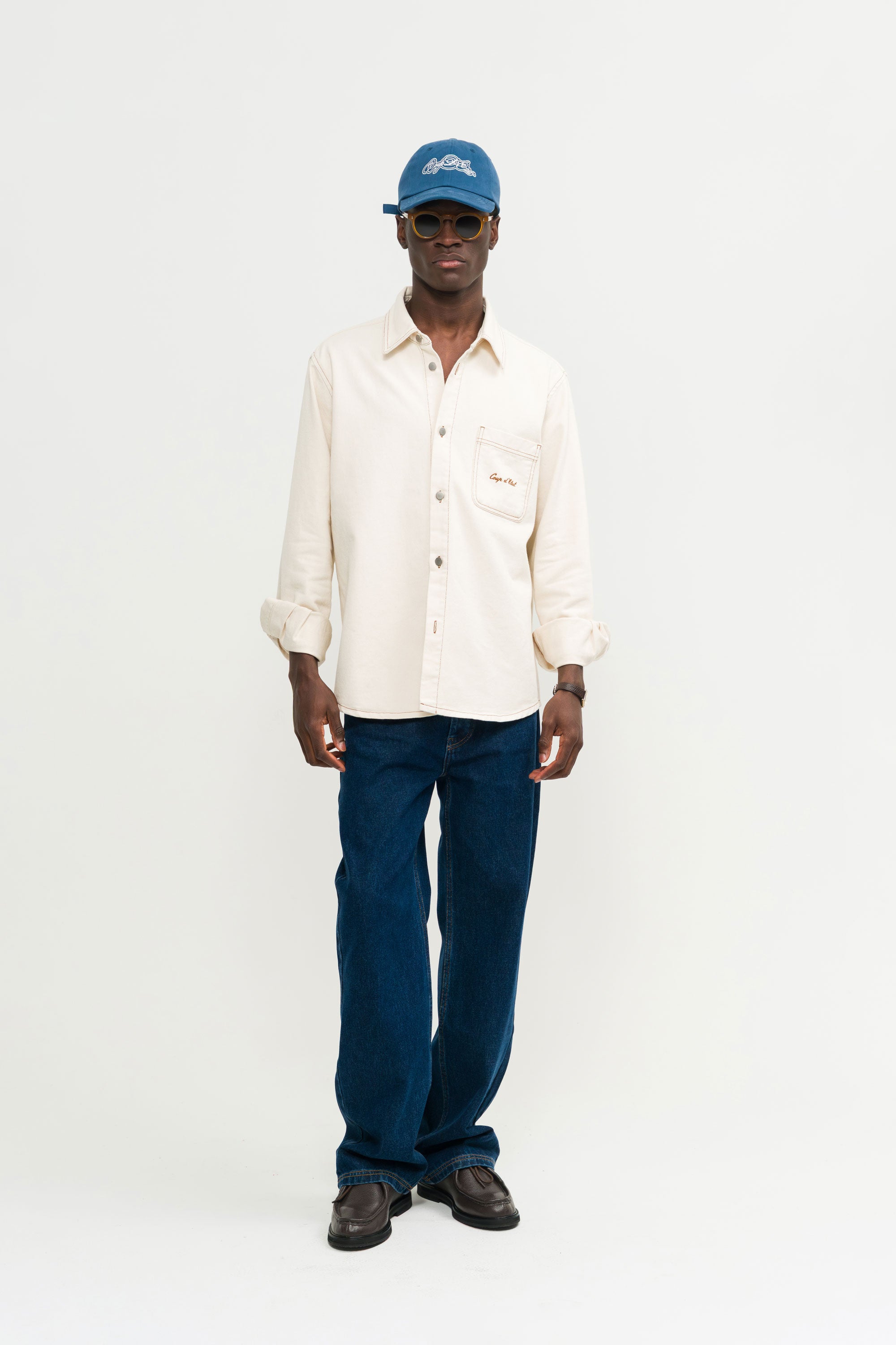 Raw Denim Shirt - Male model - Coup D'État Portugal
