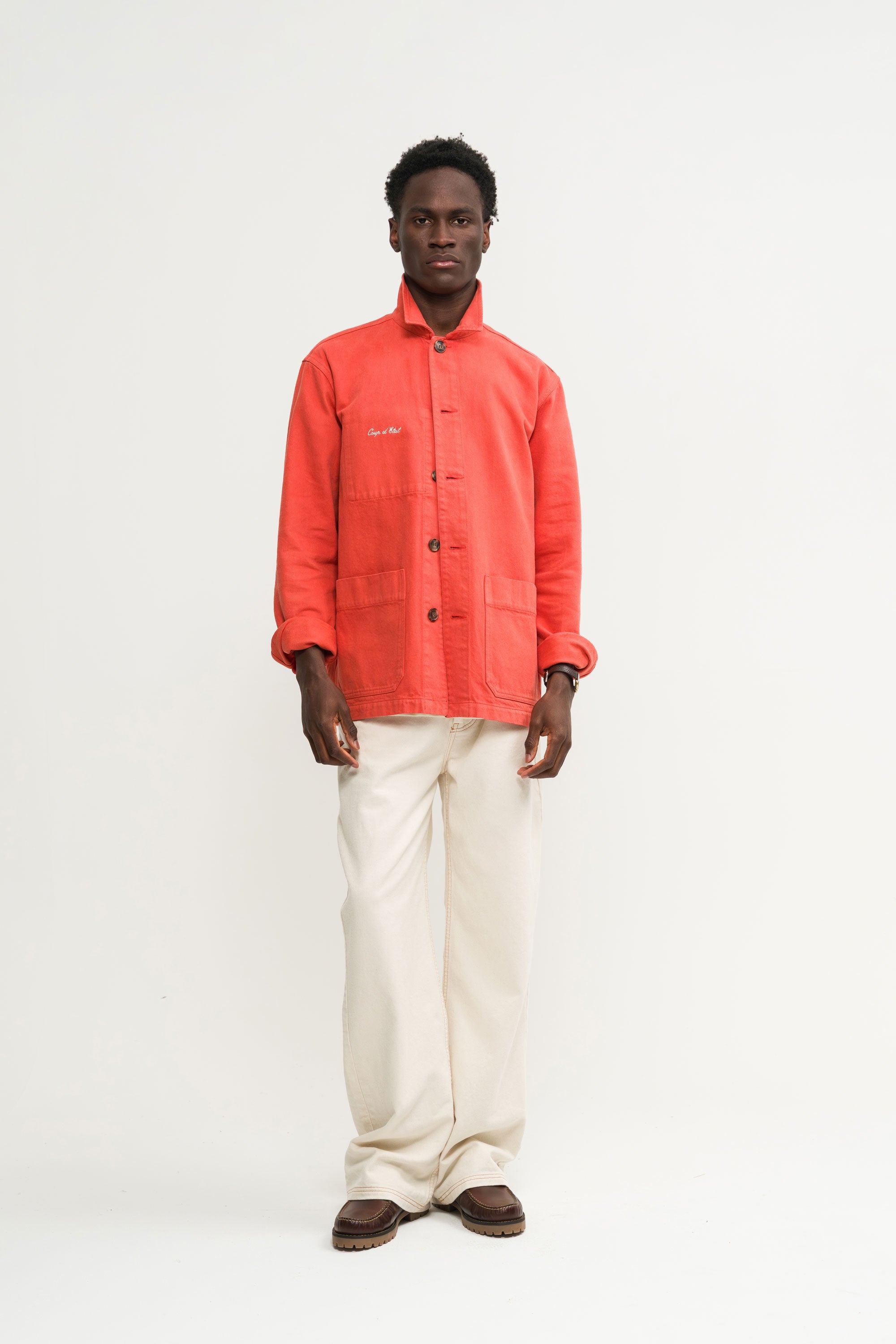 Overshirt in washed Red - Coup D'État Portugal