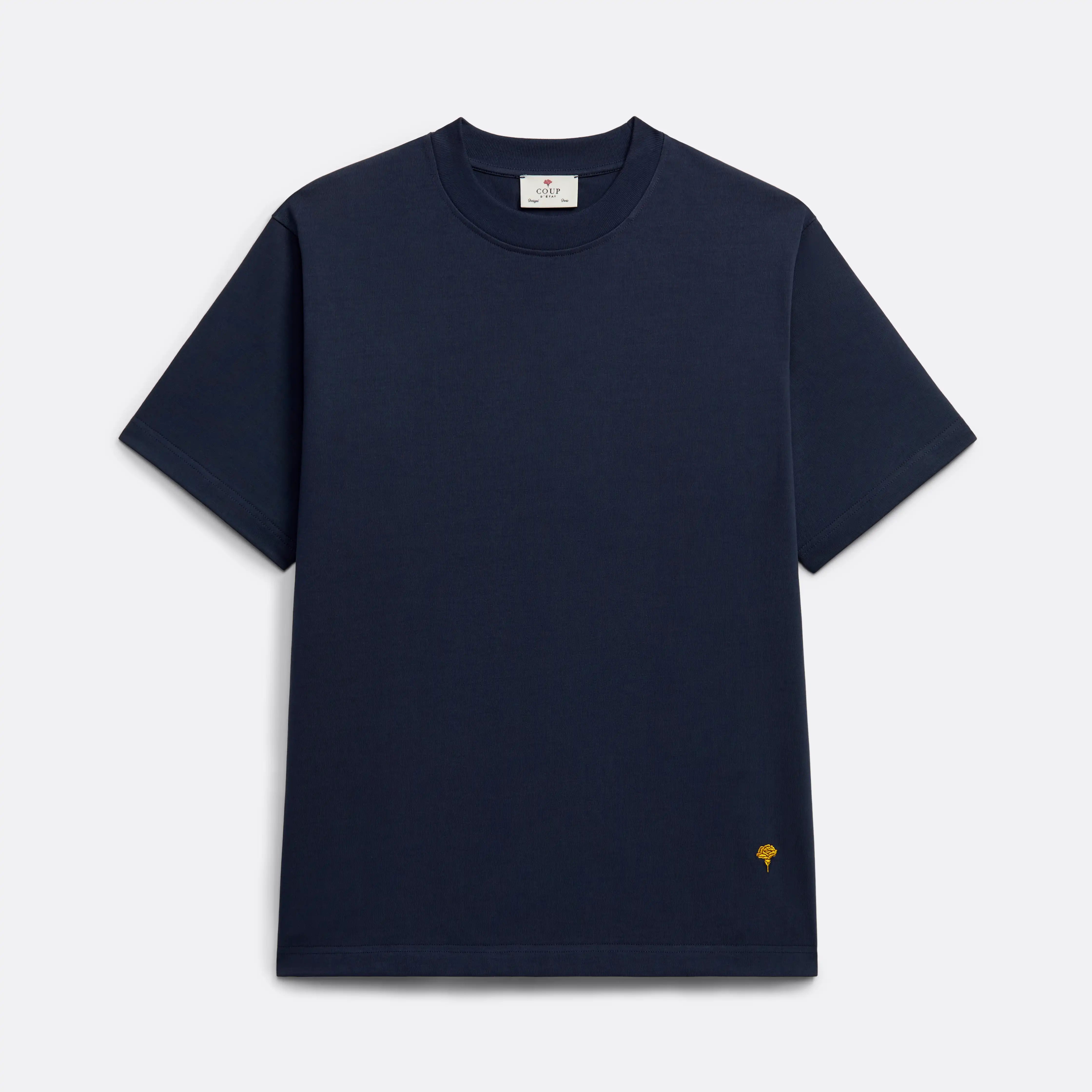 Regular T-Shirt in Navy Blue - Back Print - Coup D'État Portugal