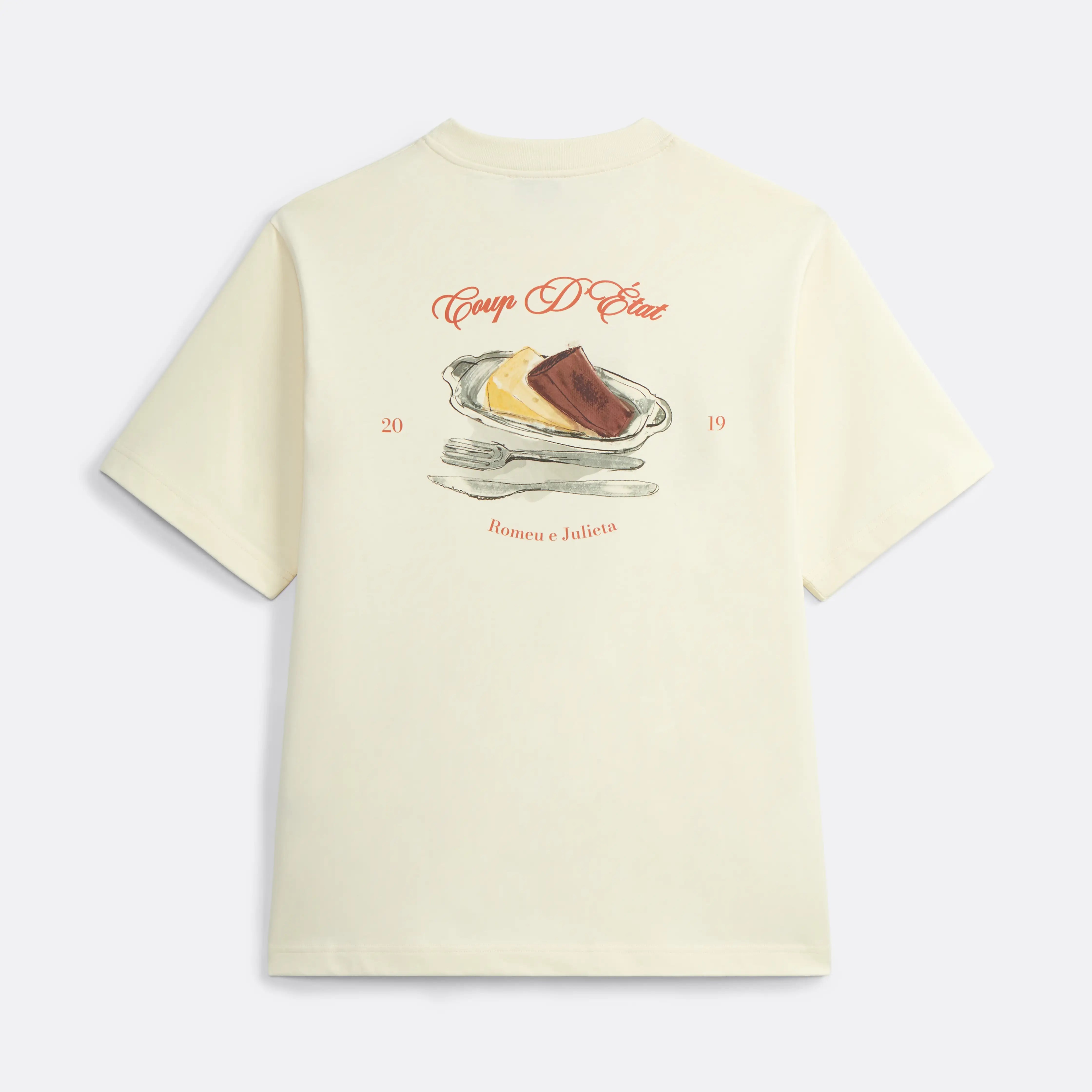 Romeu e Julieta T-Shirt in Off-White - Back Print - Coup D'État Portugal