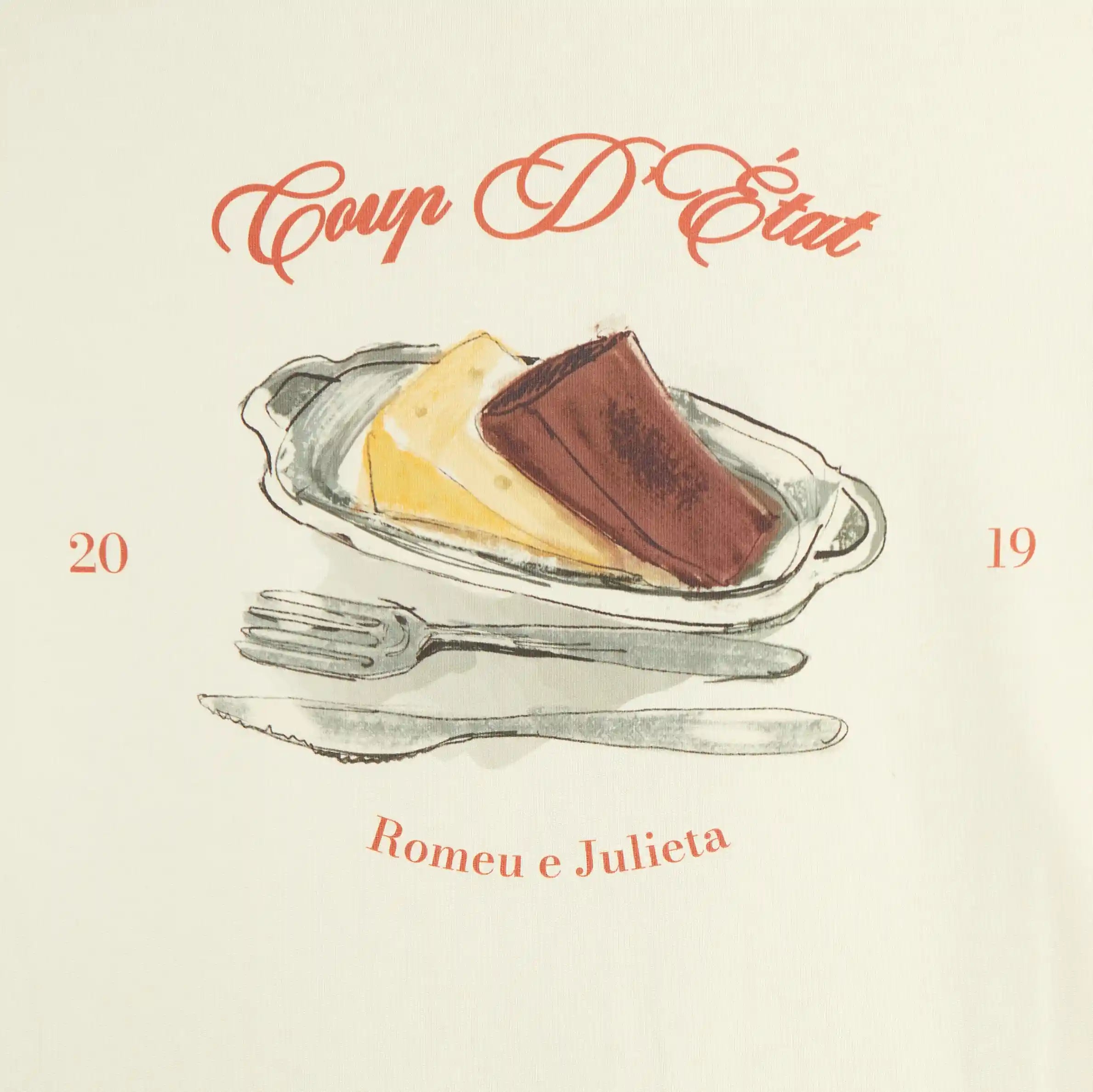 Romeu e Julieta T-Shirt in Off-White - Back Print - Coup D'État Portugal