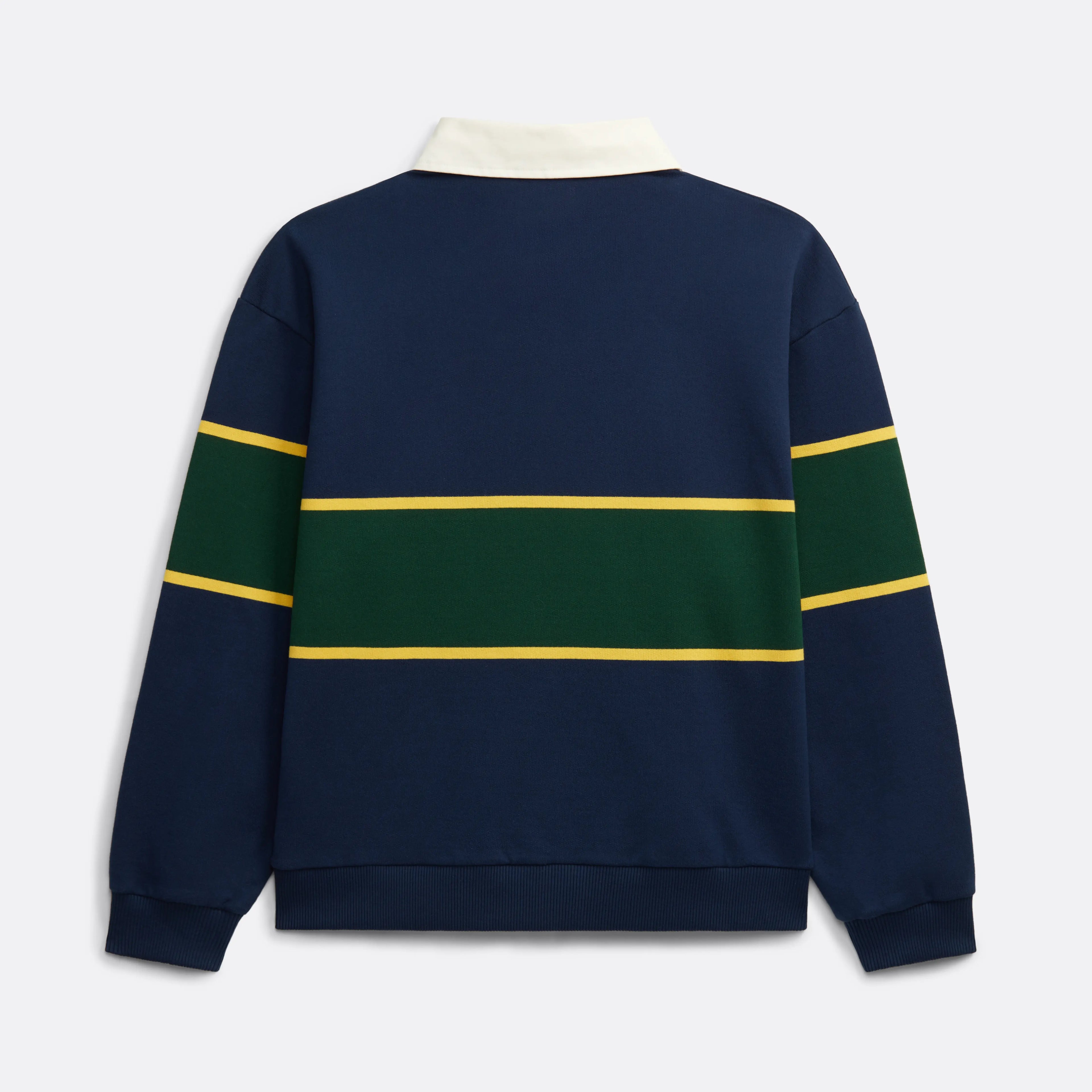 Rugby Polo in Navy with Green stripe - Front print - Coup D'État Portugal