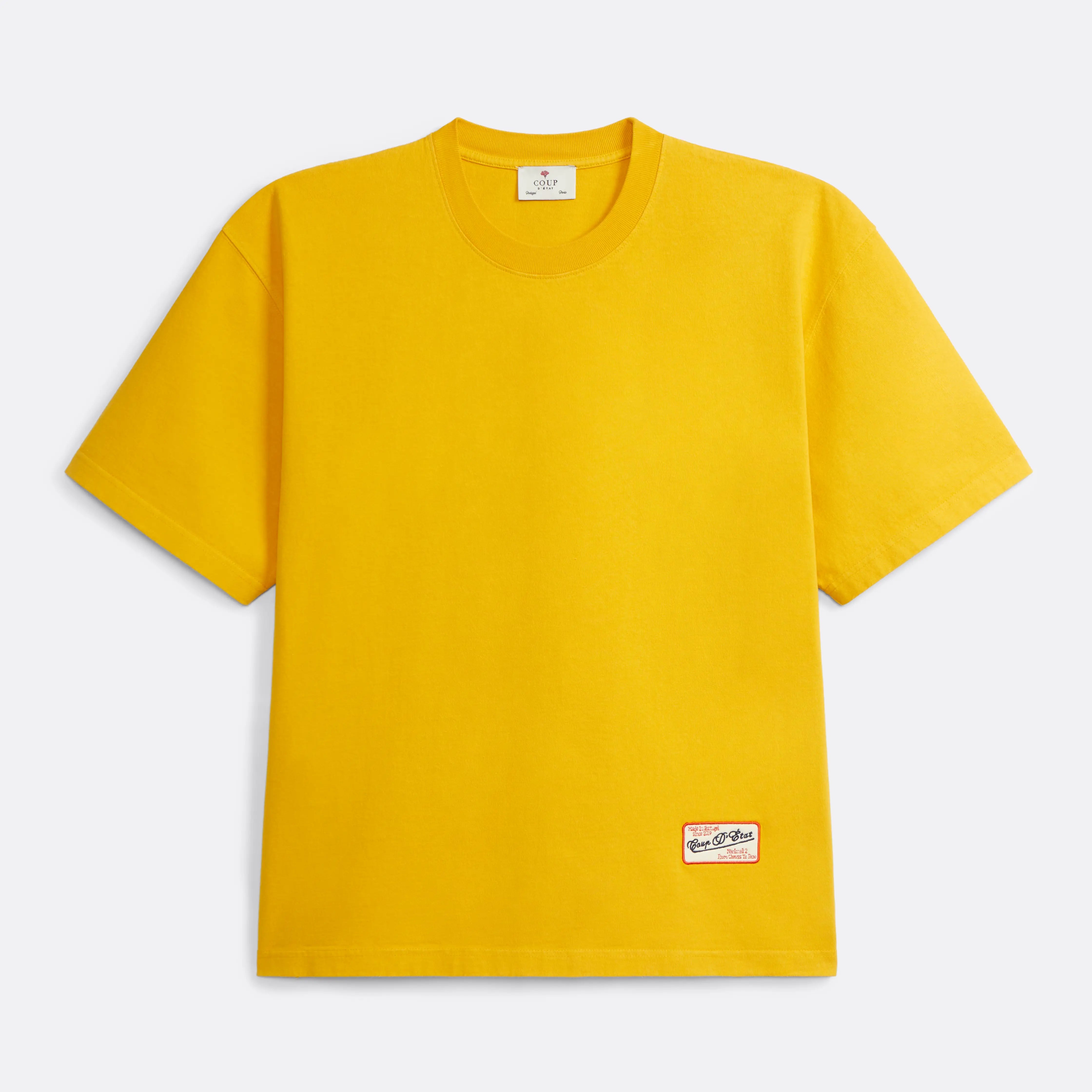 Safe Travels T-shirt in Yellow - Back Print - Coup D'État Portugal