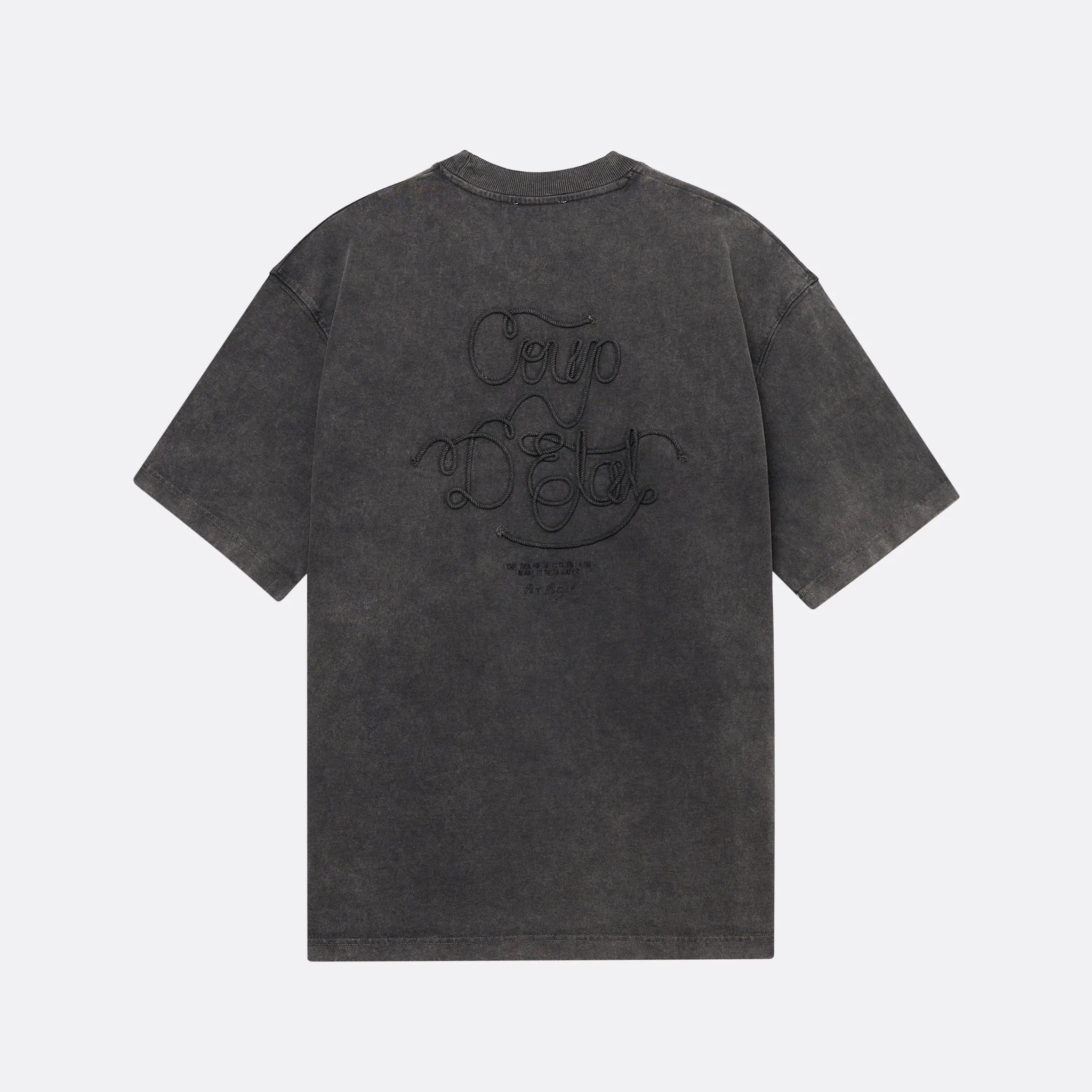 Sailing rope t-shirt in washed Black - Coup D'État Portugal