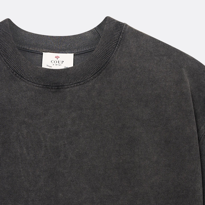 Sailing rope t-shirt in washed Black - Coup D'État Portugal