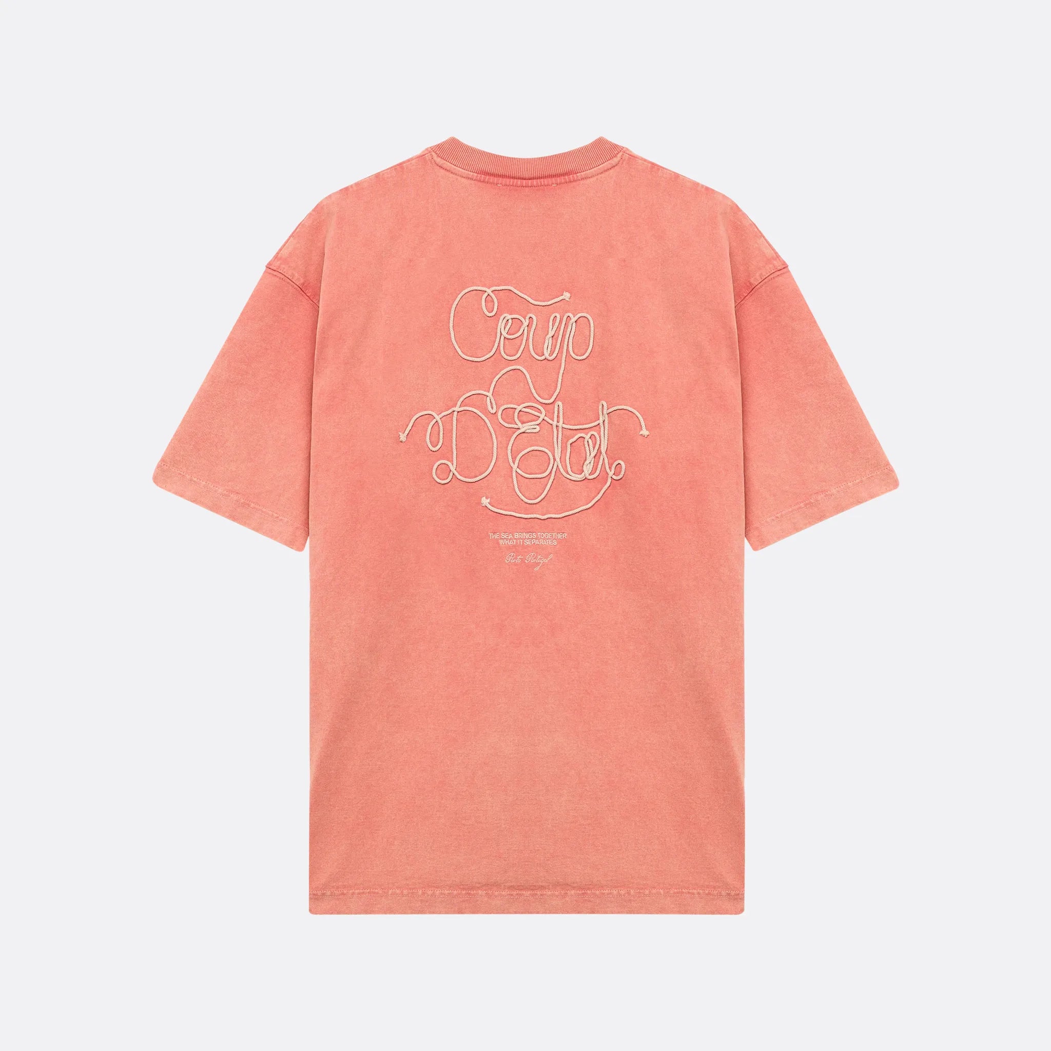 Sailing rope t-shirt in washed Red - Coup D'État Portugal