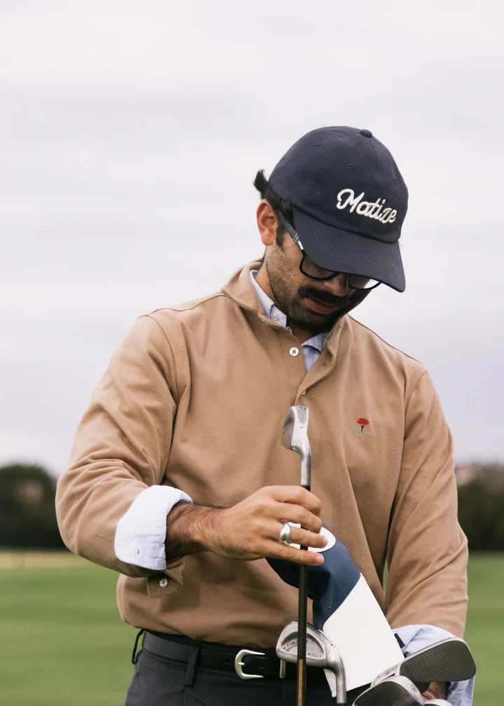 Brown long sleeve polo - Coup D'État and Matize Golf Portugal