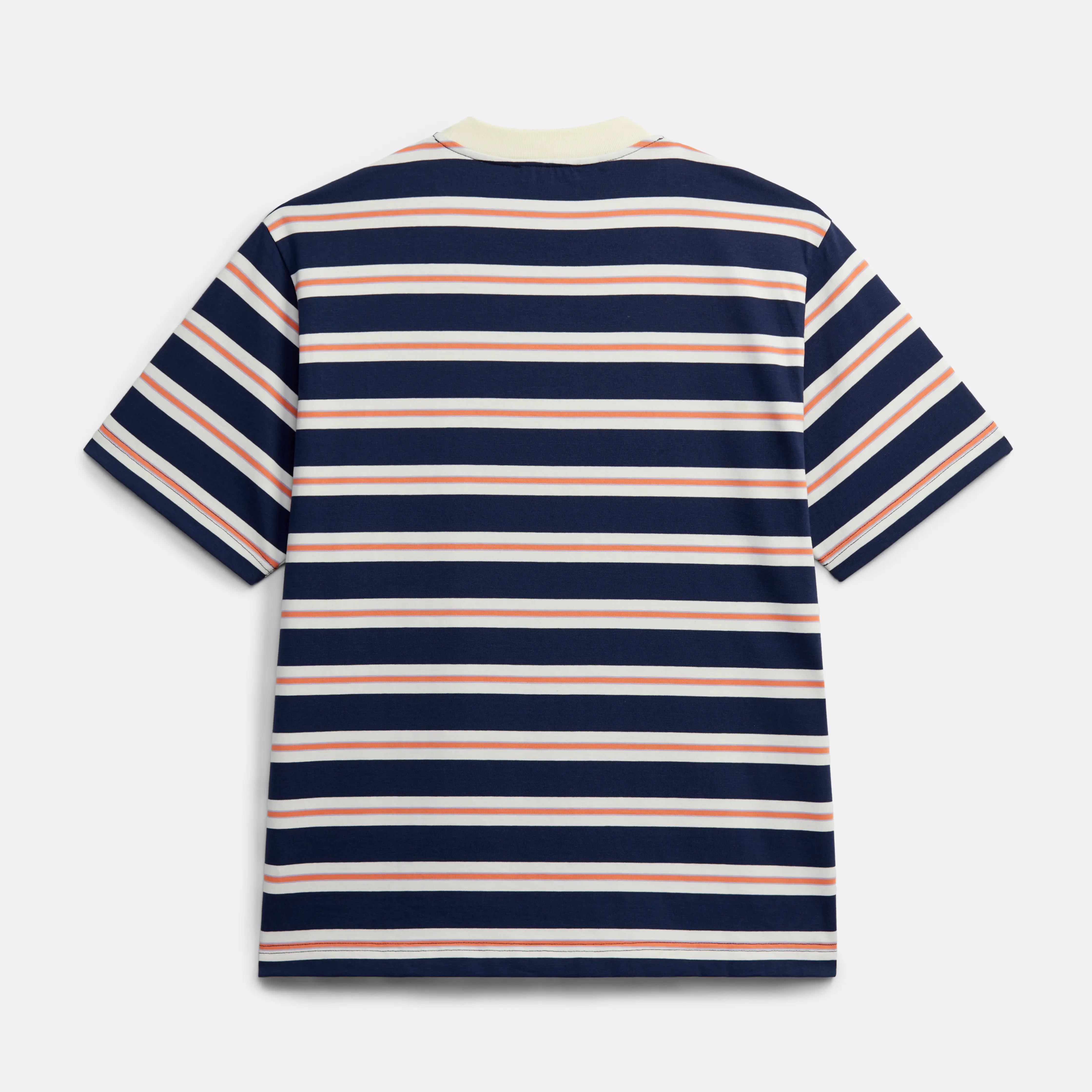 Striped T-Shirt in Navy Blue - Front print - Coup D'État Portugal