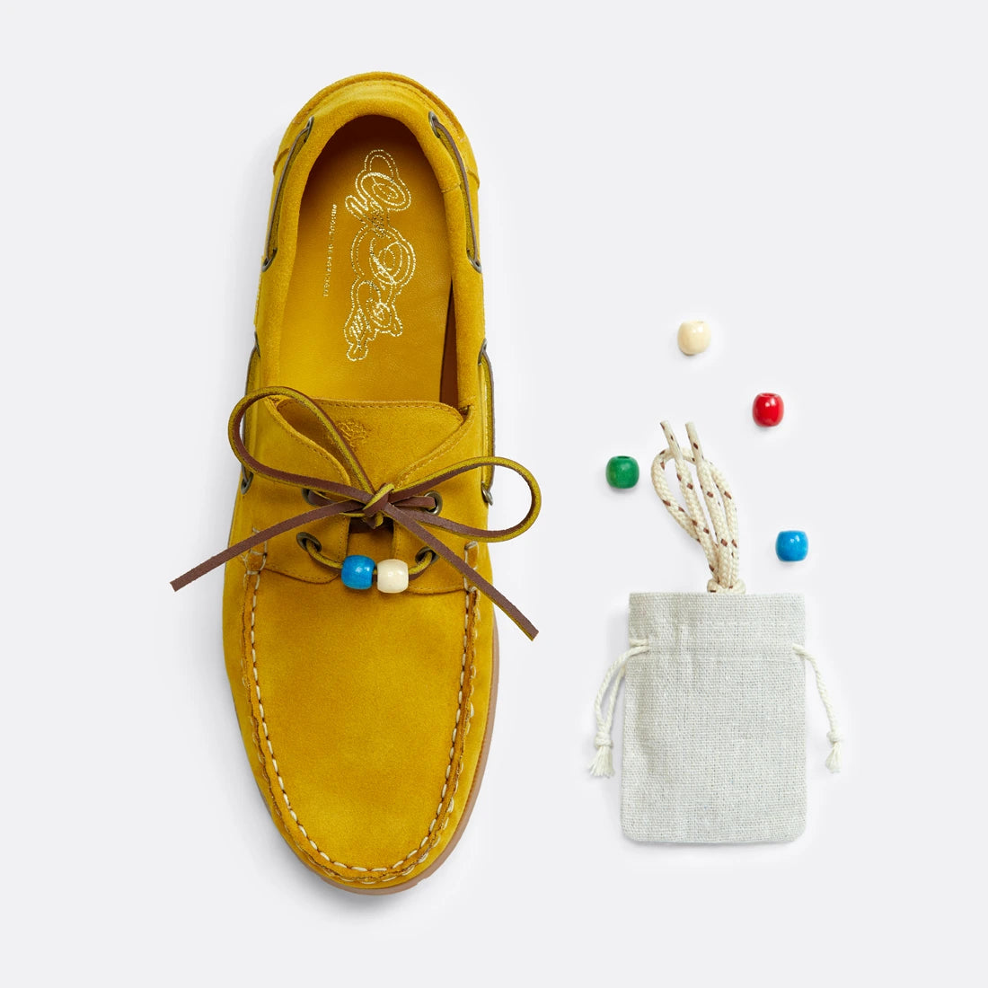 Summer boat shoes in Yellow Suede - Handcrafted Leather - Coup D'État Portugal
