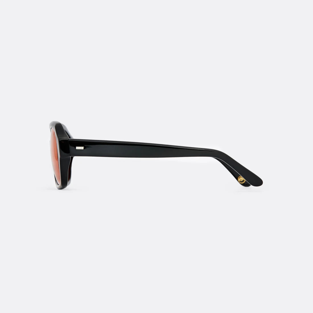 Sunglasses in Black with Orange lenses - Handcrafted - Coup D'État Portugal