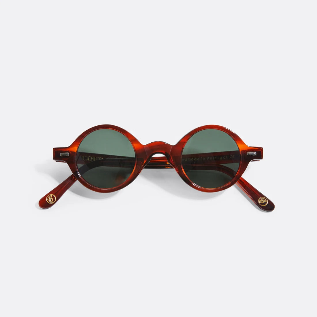 Sunglasses in Brown with dark Green lenses - Handcrafted - Coup D'État Portugal