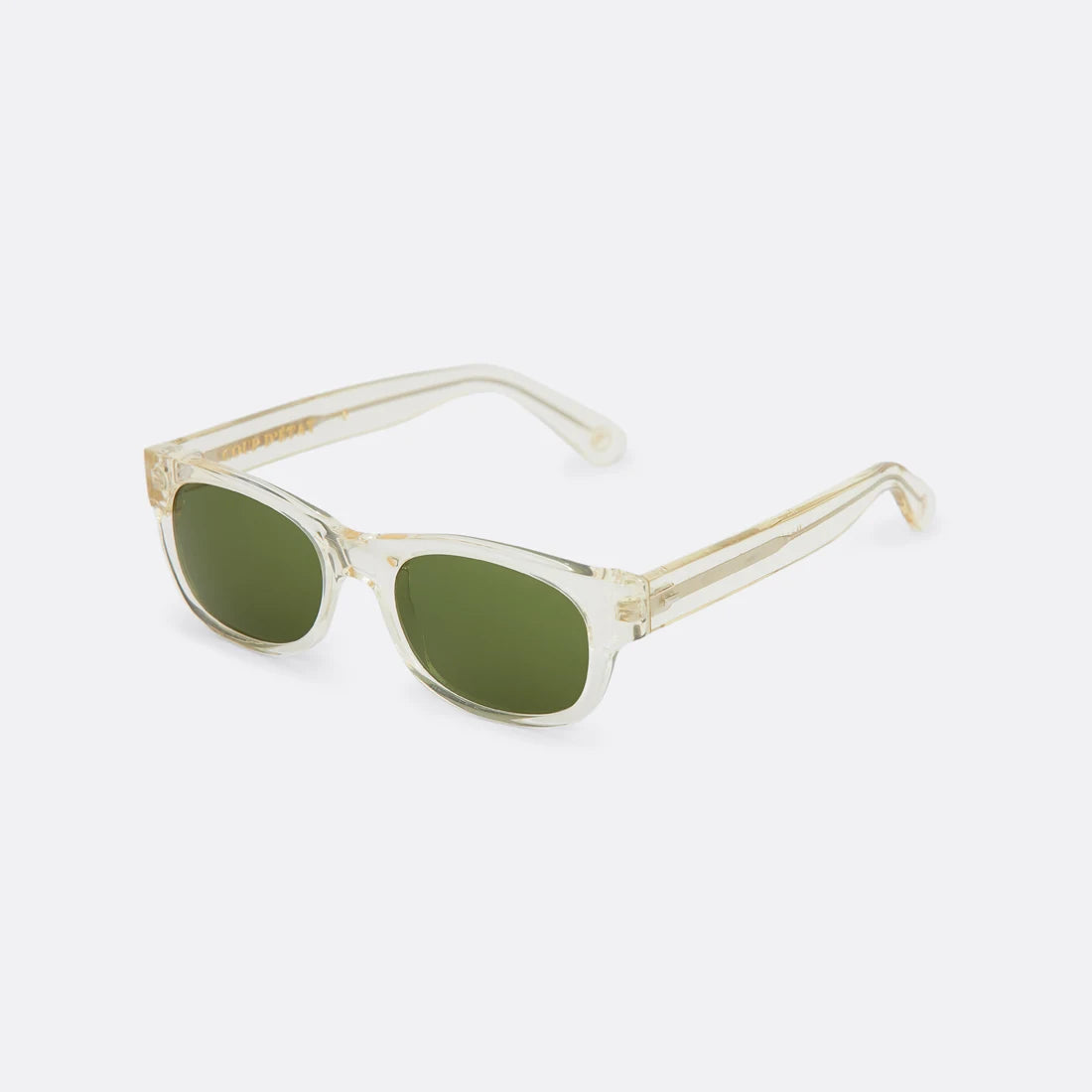 Clear sunglasses with dark Green lenses - Handcrafted - Coup D'État Portugal