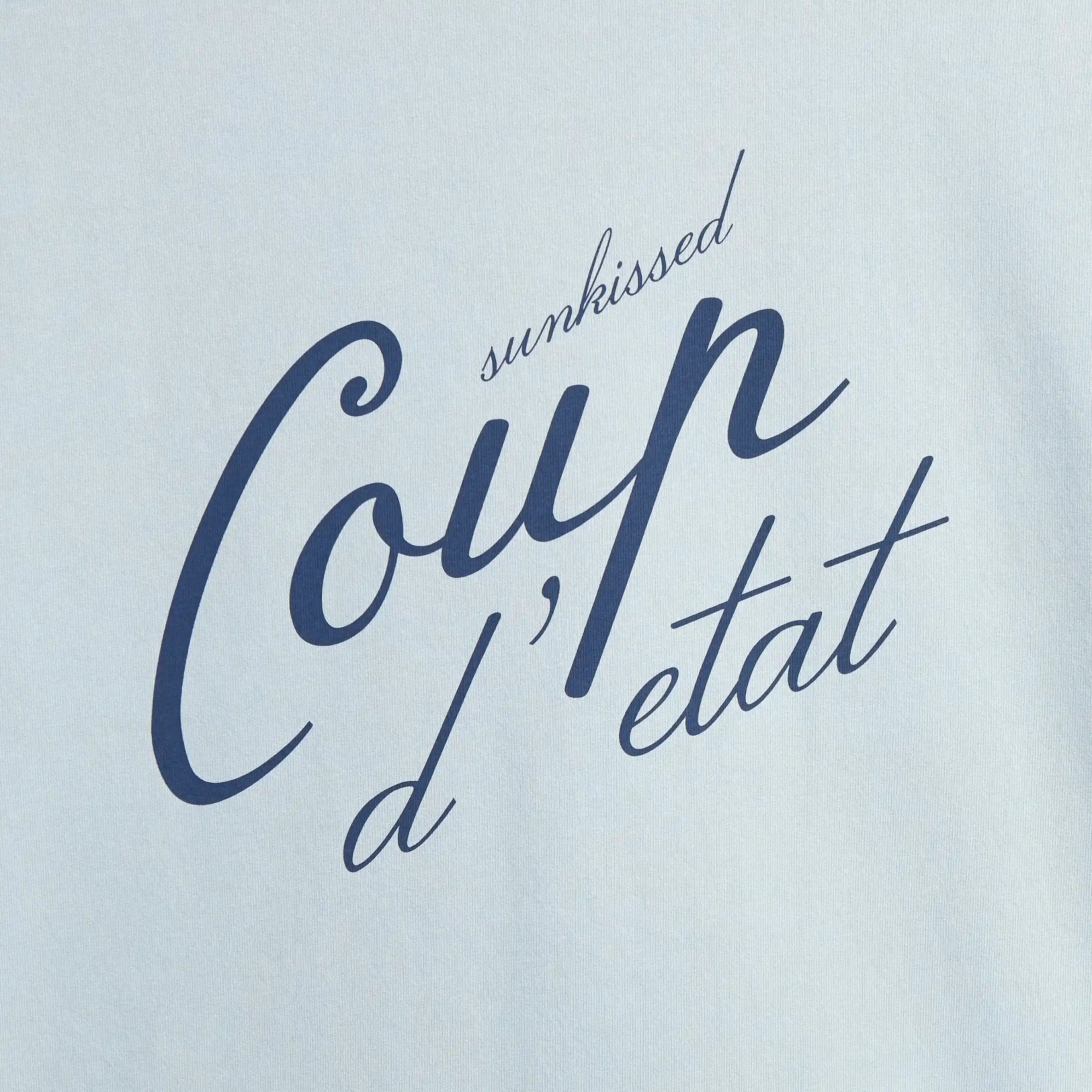 Sunkissed T-shirt in baby blue - Back Print - Coup D'État Portugal