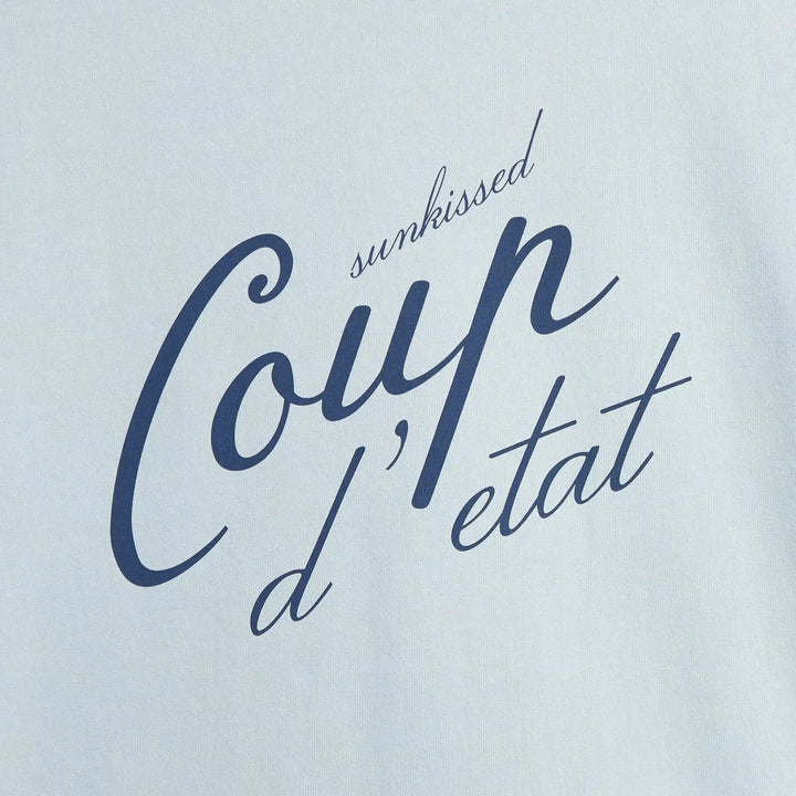 Sunkissed T-shirt in baby blue - Back Print - Coup D'État Portugal