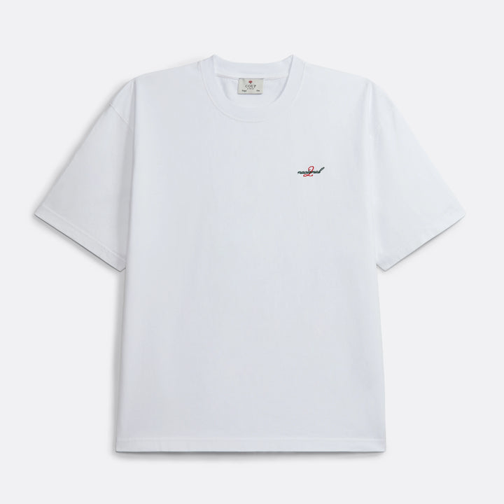 Coup Sunkissed T-Shirt in White - Back Print in Green - Coup D'État Portugal