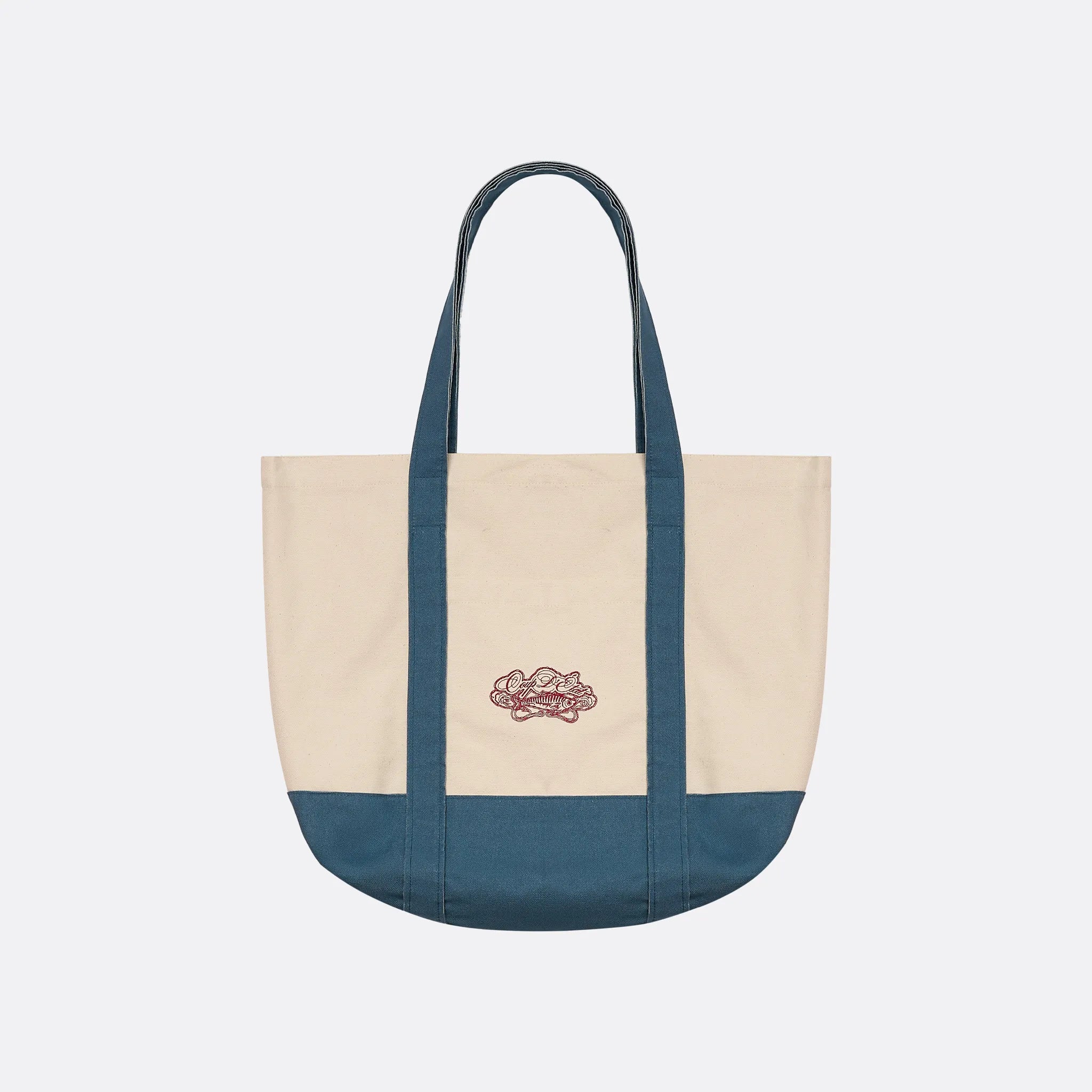 Sardine Tote in Off-White and Blue - Canvas - Coup D'État Portugal