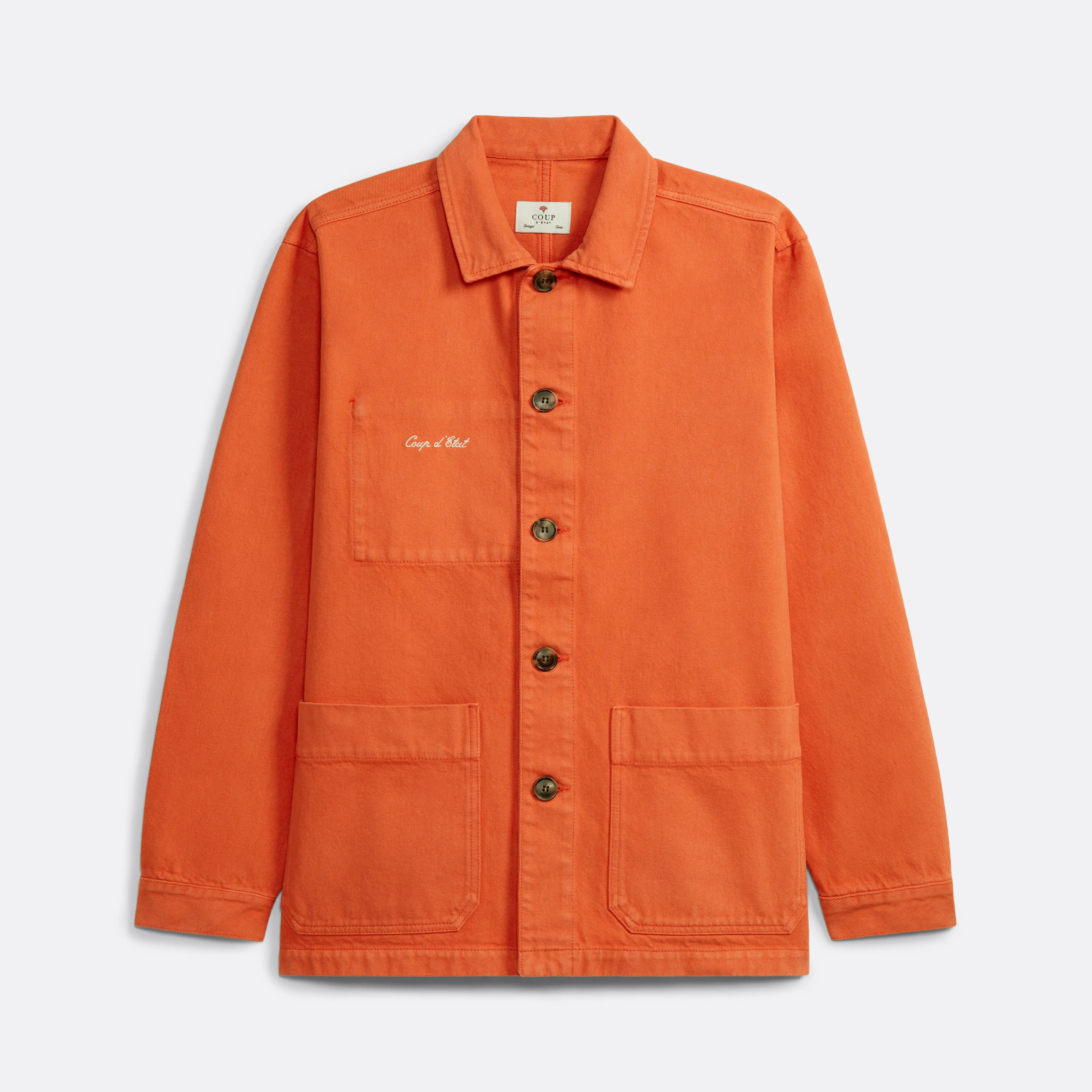 Overshirt in washed Red - Canvas - Coup D'État Portugal