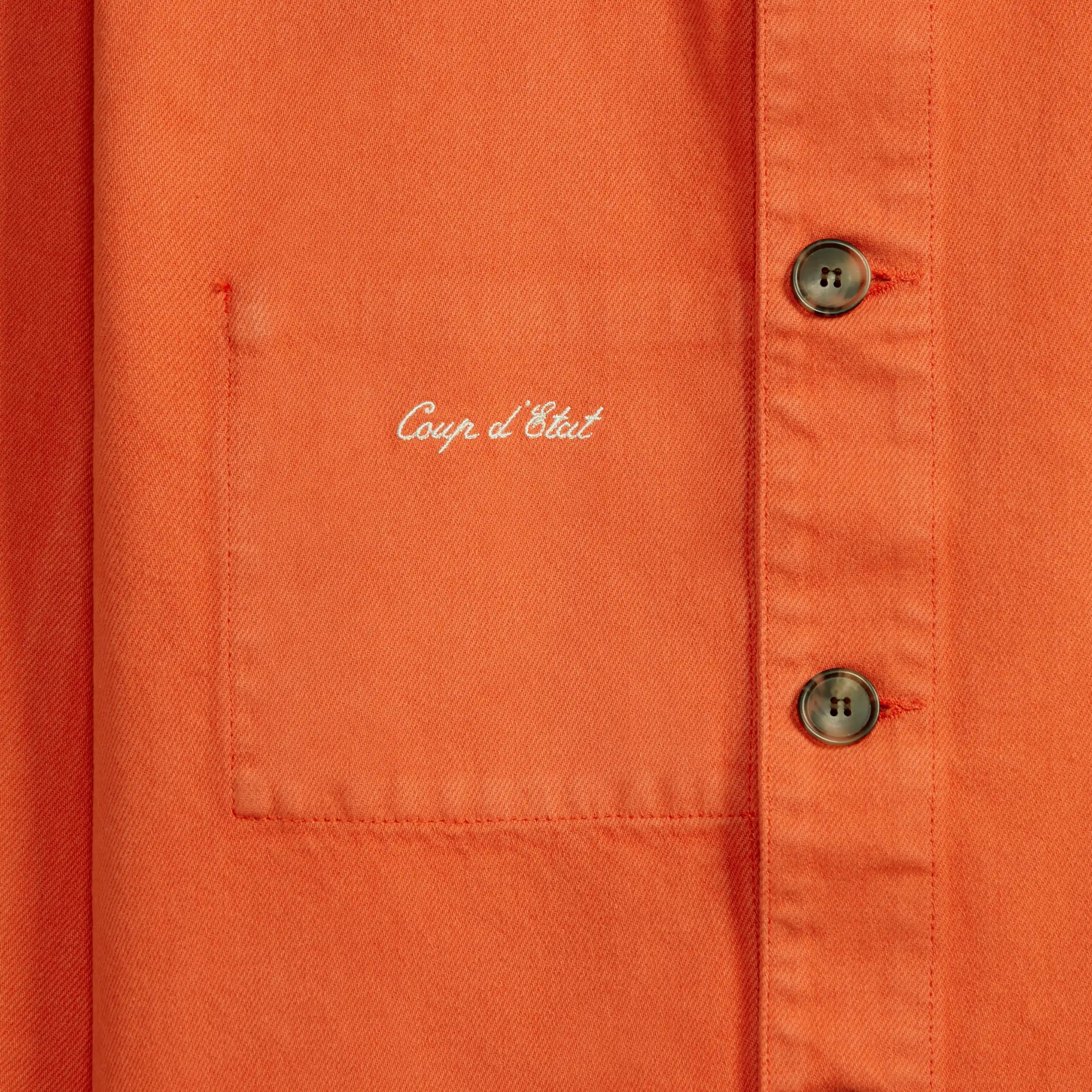 Overshirt in washed Red - Canvas - Coup D'État Portugal