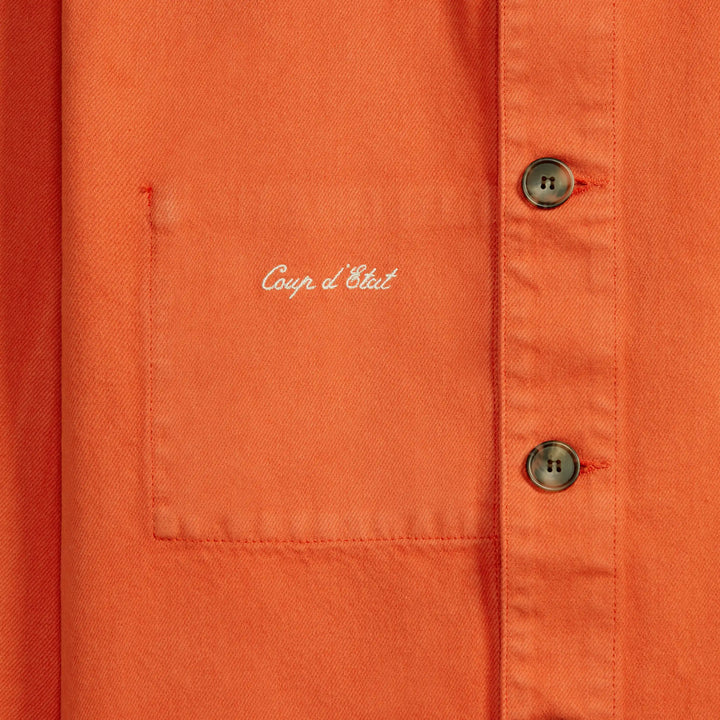Overshirt in washed Red - Canvas - Coup D'État Portugal