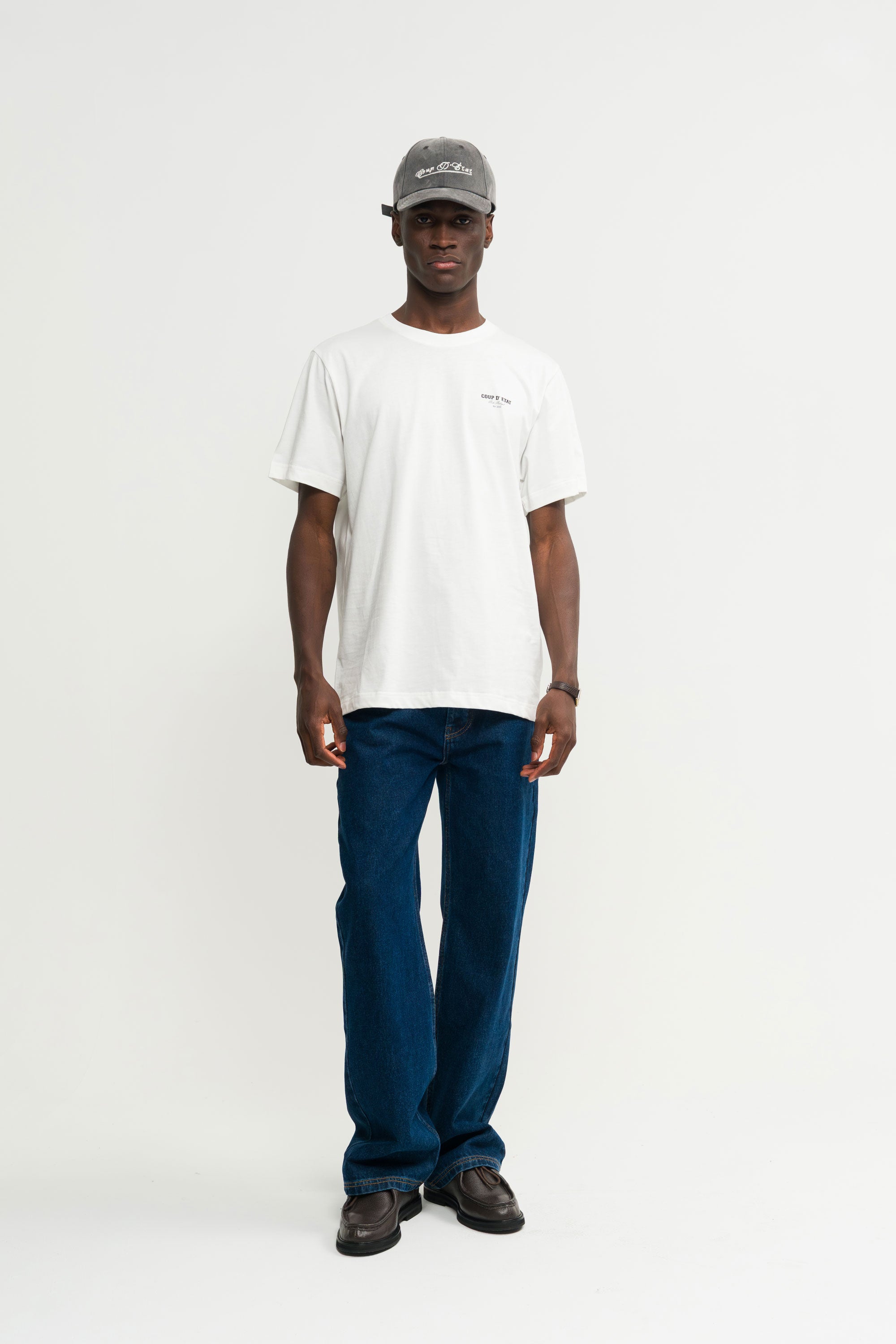 Straight Denim Trousers in Blue - Male model - Coup D'État Portugal
